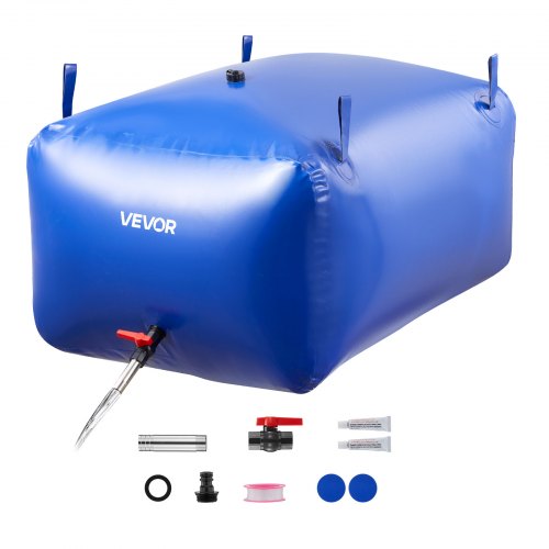 Water Storage Bladder 105.7 Gallon Large Capacity Water Bag, Portable & Collapsible Soft Waters Container, Leakproof & Tear-Resistant PVC Emergency Waters Storage Tank for RV Truck & Outdoor Use