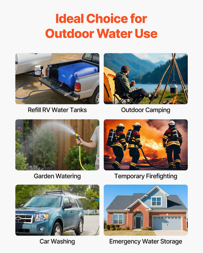 Water Storage Bladder 105.7 Gallon Large Capacity Water Bag, Portable & Collapsible Soft Waters Container, Leakproof & Tear-Resistant PVC Emergency Waters Storage Tank for RV Truck & Outdoor Use