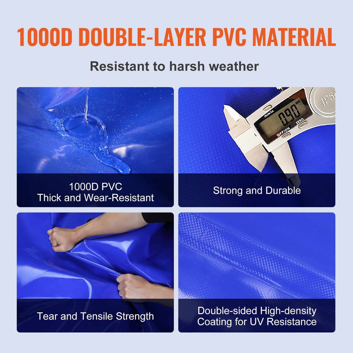 540L/142.7 Gallon Water Storage Bladder, RV Water Tank, 1000D Blue PVC Collapsible Water Storage Containers, Large Capacity Soft Water Bag, Portable Water Bladder, Fire Prevention, Camping