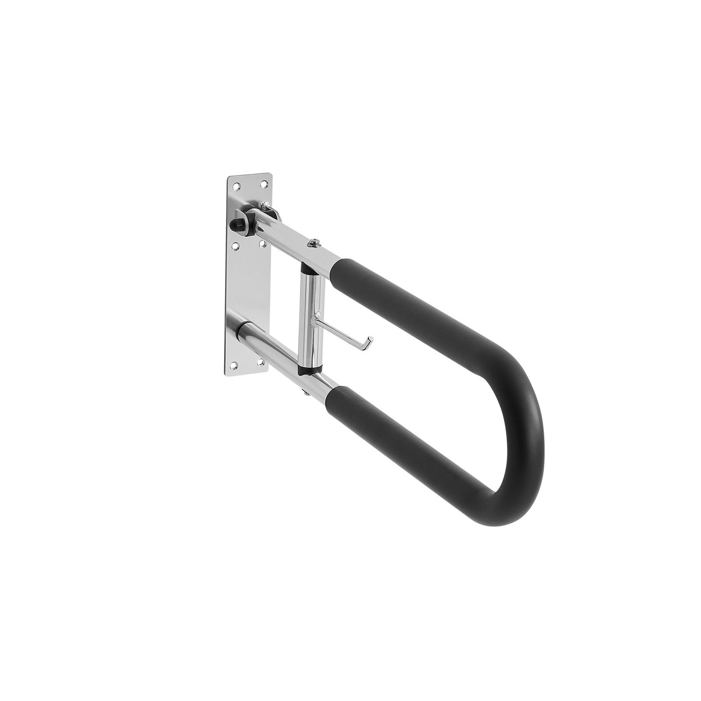 Faltbarer Toiletten-Sicherheitsbügel, 76,2 cm, 136,4 kg Tragkraft, mit Papierhalter