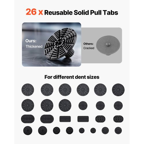 Bucklor Kit, 61 delar lackfri bucklorborttagningskit med gyllene lyftare, glidhammare, T-stång, limpistol, verktyg för bilkarosseri, hagelskador, reparation av bilkylskåp, stor liten dörrreparation |  EU