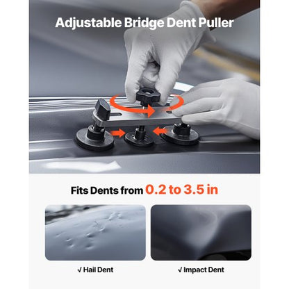 Bucklor Kit, 60 st. lackfri bucklorborttagningskit med gyllene lyftare, bryggavdragare, gummihammare, limpistol, verktyg för reparation av hagelskador på bilkarosser för reparation av bucklor i bilkylskåpsdörrar |  EU