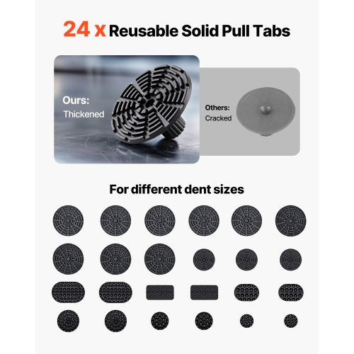 Bucklor Kit, 60 st. lackfri bucklorborttagningskit med gyllene lyftare, bryggavdragare, gummihammare, limpistol, verktyg för reparation av hagelskador på bilkarosser för reparation av bucklor i bilkylskåpsdörrar |  EU