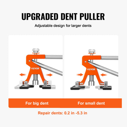 56 PCS Dent Removal Kit, Paintless Dent Repair Kit with Golden Lifter, Bridge Puller, Car Dent Puller with Puller Tabs, Hot Glue Gun for Auto Body Dents, Hail Damage, Door Ding