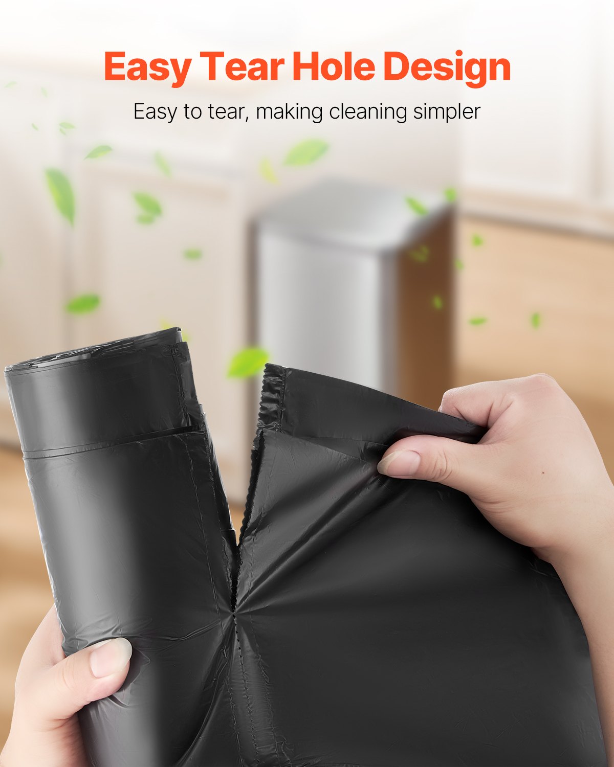 Drawstring Trash Bags, 30 Gallon 50 Count Tall Kitchen Trash Bags, Extra Thick Tough and Durable Garbage Bag, Recyclable Bin Bag with Drawstrings, for Home Kitchen, Office, RV & Camping (Black)