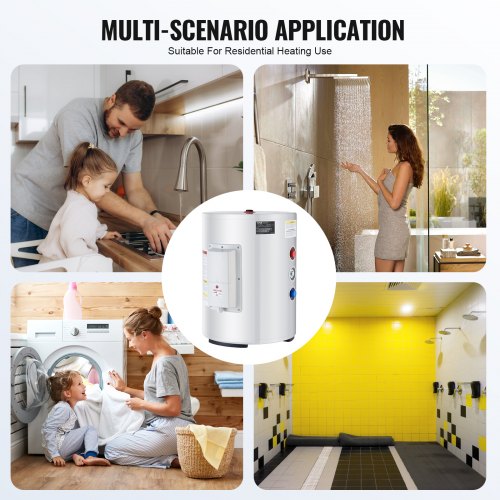 10 Gallon Electric Water Heater Instant Hot 1.6Kw LED Display for Shower | EU