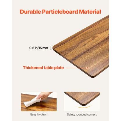 Översängsbord Mobilt sängbord Sidoskrivbord med elektrisk lyft och 4 hjul i trä |  EU