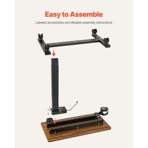 Översängsbord Mobilt sängbord Sidoskrivbord med elektrisk lyft och 4 hjul i trä |  EU