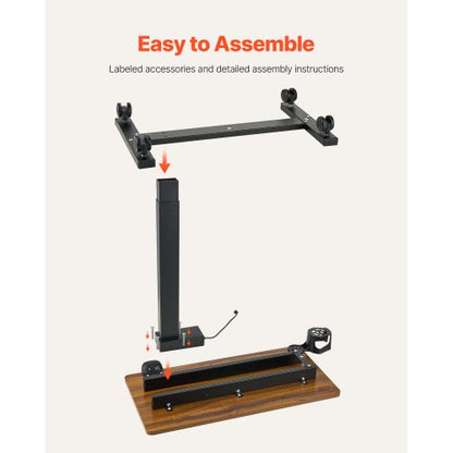 Översängsbord Mobilt sängbord Sidoskrivbord med elektrisk lyft och 4 hjul i trä |  EU