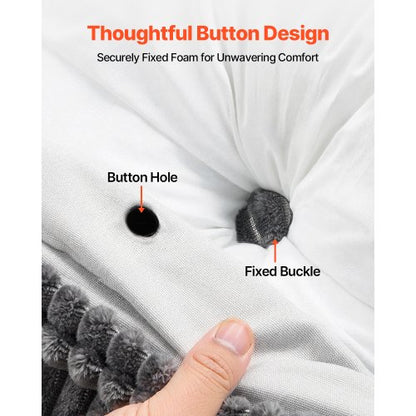 Huvudgavelkudde Queen Wedge Huvudgavelkudde med 2 fickor och nackstöd