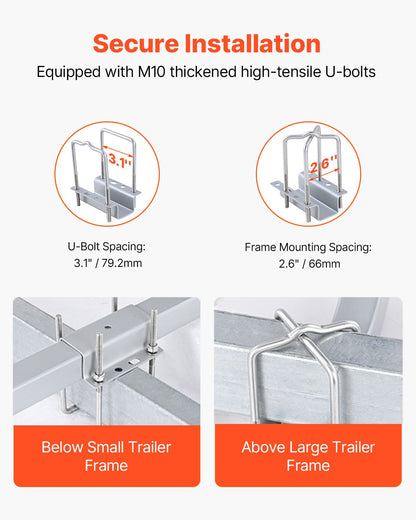 Boat Trailer Guide, 40″ Adjustable Design Trailer Guide Poles, 2PCS High-Hardness Steel Trailer Guide-Ons, Trailer Guides with PVC Pipe Posts, for Ski Boat, Fishing Boat or Sailboat Trailer