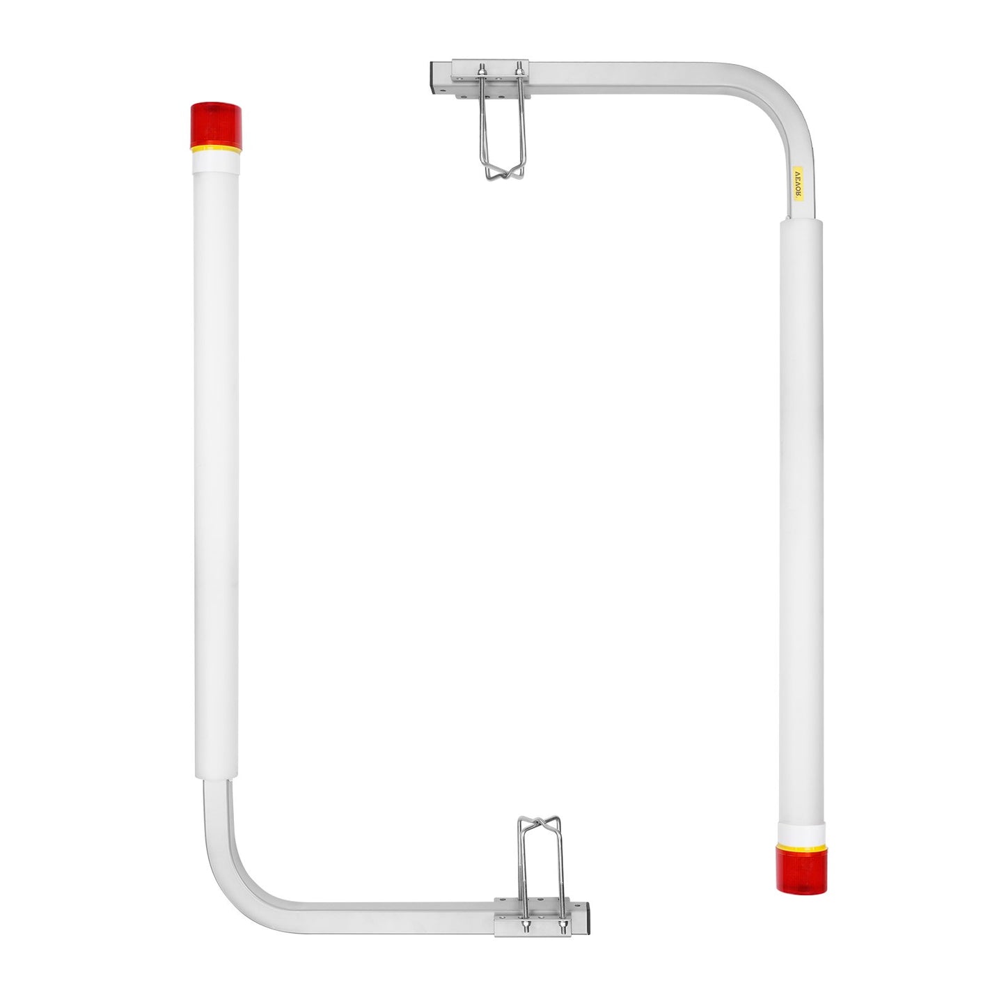 Boat Trailer Guide, 1.17M with LED Light Trailer Guide Rods, 2PCS Rustproof Galvanized Steel Trailer Guide Rods, Trailer Guides with PVC Pipe, for Ski Boat, Fishing Boat or Sailboat Trailer