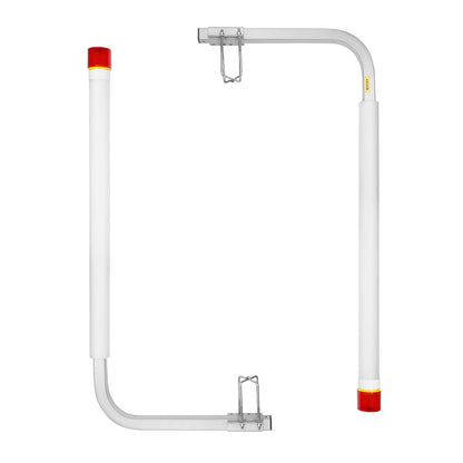 Marine Trailer Guide Set, 46” LED Illuminated Guide Poles, Pair of Steel, Corrosion-Resistant, with PVC Covering, Suitable for Ski, Fishing, and Sailboat Trailers 2024