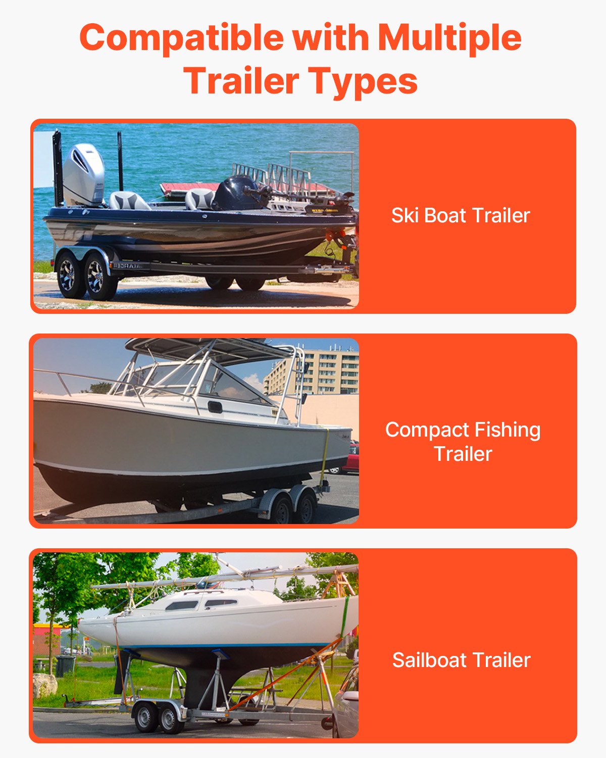 Boat Trailer Guide, 48″ Adjustable Design Trailer Guide Poles, 2PCS High-Hardness Steel Trailer Guide-Ons, Trailer Guides with PVC Pipes, for Ski Boat, Fishing Boat or Sailboat Trailer