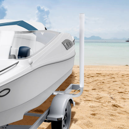 Boat Trailer Guide, 48″ Adjustable Design Trailer Guide Poles, 2PCS High-Hardness Steel Trailer Guide-Ons, Trailer Guides with PVC Pipes, for Ski Boat, Fishing Boat or Sailboat Trailer