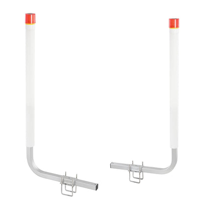 Marine Trailer Guide Set, 62'' with LED Illumination, Pair of Steel Anti-Rust Guide Poles, Equipped with PVC Sleeves, Ideal for Ski, Fishing, or Sailboat Trailers 2024