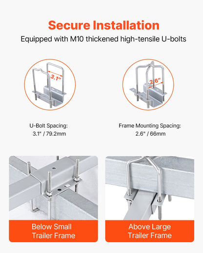 Boat Trailer Guide, 60″ Adjustable Design Trailer Guide Poles, 2PCS High-Hardness Steel Trailer Guide-Ons, Trailer Guides with PVC Pipes, for Ski Boat, Fishing Boat or Sailboat Trailer