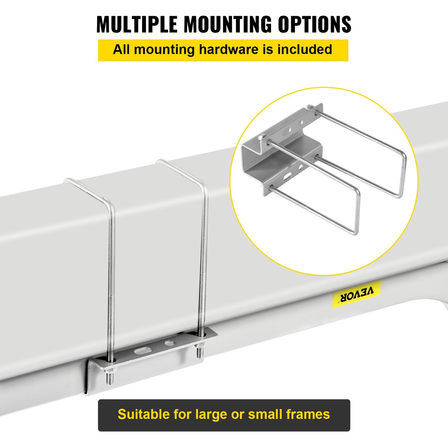 Boat Trailer Guide-on, 22\", 2PCS Steel Trailer Post Guide ons, with White PVC Tube Covers, Complete Mounting Accessories Included, for Ski Boat, Fishing Boat or Sailboat Trailer
