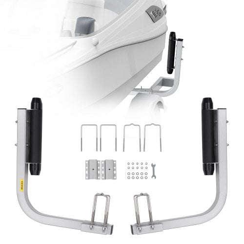 Marine Trailer Guide Set, 20.5” Flexibly Adjustable Poles, Pair of Steel Anti-Rust Guides, Durable Roller Support for Ski, Fishing, or Sailboat Trailers 2024