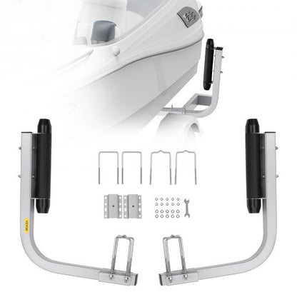 Marine Trailer Guide Set, 20.5” Flexibly Adjustable Poles, Pair of Steel Anti-Rust Guides, Durable Roller Support for Ski, Fishing, or Sailboat Trailers 2024