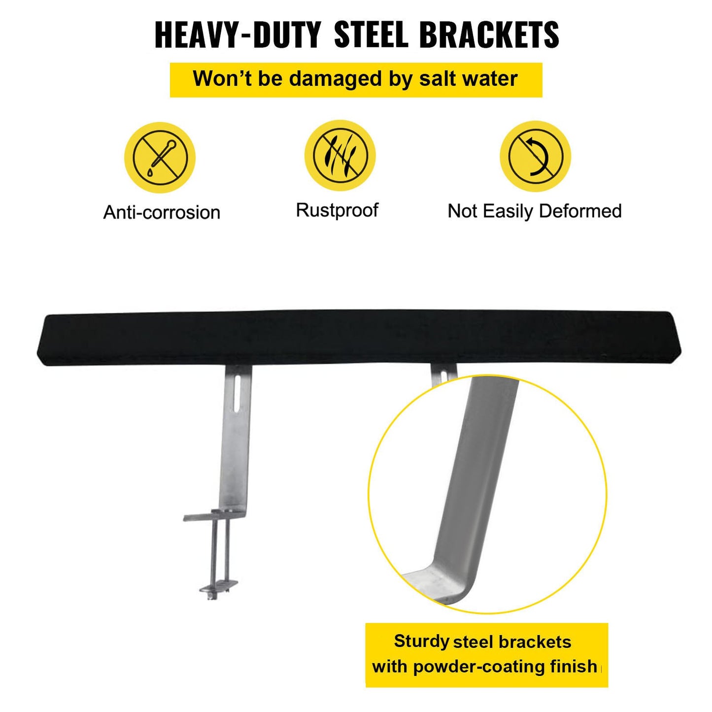 Boat Trailer Guide-ons, 48", 2 PCS Rustproof Steel Trailer Guide ons, Trailer Guides with Carpet-Padded Boards, Mounting Parts Included, for Ski Boat, Fishing Boat or Sailboat Trailer