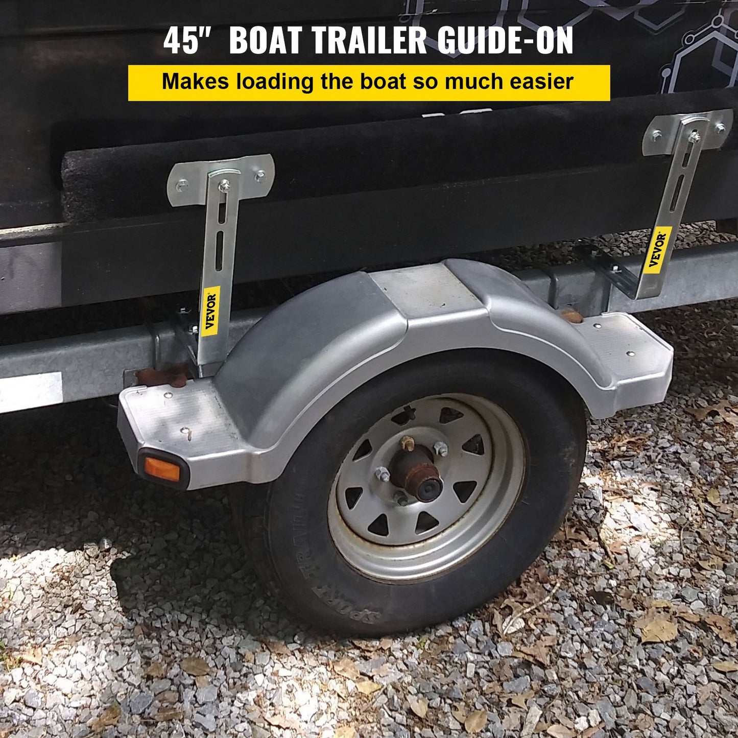 Boat Trailer Guide-on 48" π-shape Trailer Guide on w/matt padded boards