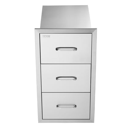 Kurbeln Edelstahl 3 BBQ Access Box 40x77 cm Insel Box Outdoor Lagerung