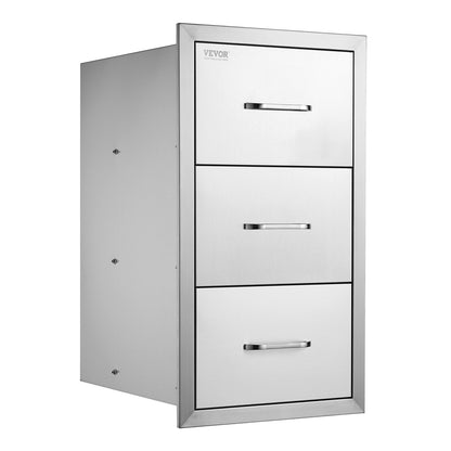 Kurbeln Edelstahl 3 BBQ Access Box 40x77 cm Insel Box Outdoor Lagerung