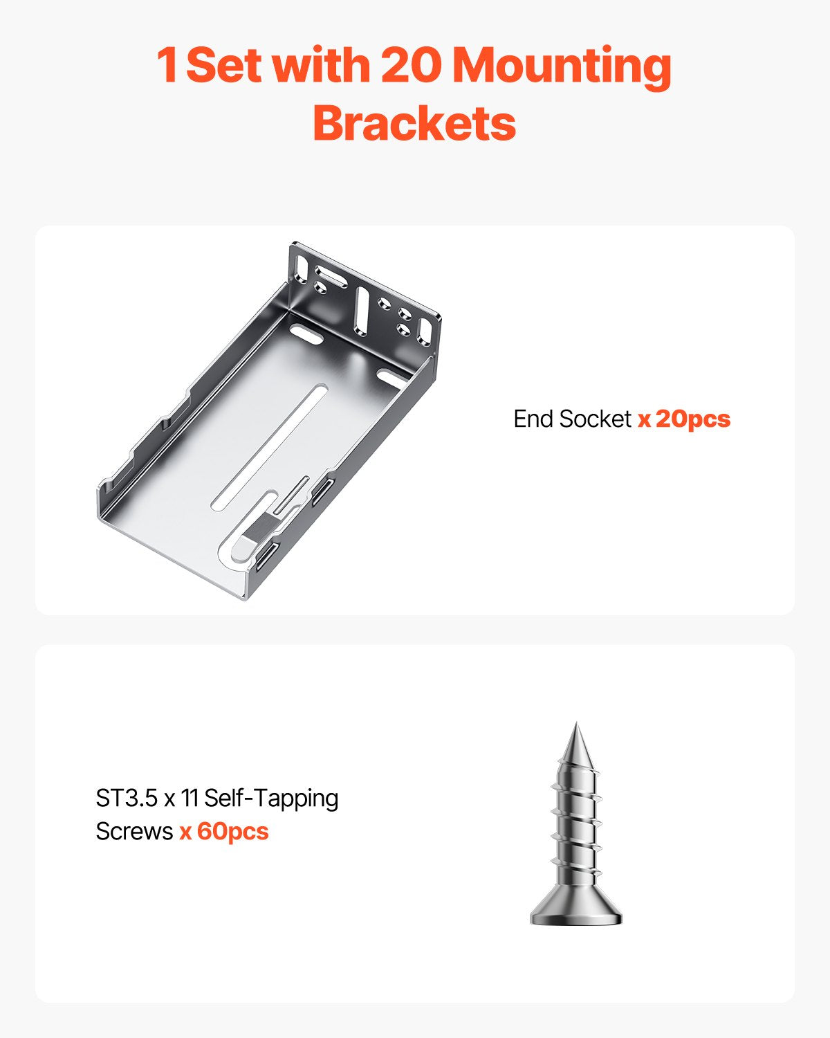 Drawer Slides Brackets, 10 Pairs Drawer Rails for 100 LBS Side Mount Ball Bearing Rail, Heavy Duty Cabinet Drawer Bracket for Dresser Drawer Track Runners, Kitchen Replacement Part for DIY
