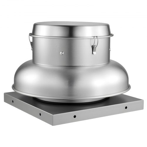 Roof Exhaust Fan, Attic Vent Fan with High-Power Motor, 21 inch Fan Base Heavy-Duty Aluminum Alloy, Speed Control Adjustable Airflow 500/900 CFM, Compact for Garage,Kitchen,Bathroom, Silver