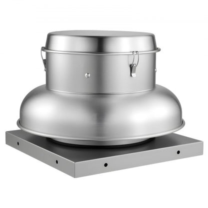 Roof Exhaust Fan, Attic Vent Fan with High-Power Motor, 21 inch Fan Base Heavy-Duty Aluminum Alloy, Speed Control Adjustable Airflow 500/900 CFM, Compact for Garage,Kitchen,Bathroom, Silver