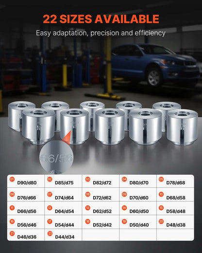 Pull and Press Sleeve Kit, 27 PCS, Steel Bush Removal Insertion Sleeve Tools with Carrying Case, Compatible with LCV and HGV Engines, for Removing and Installing Bushings, Bearings, and Seals