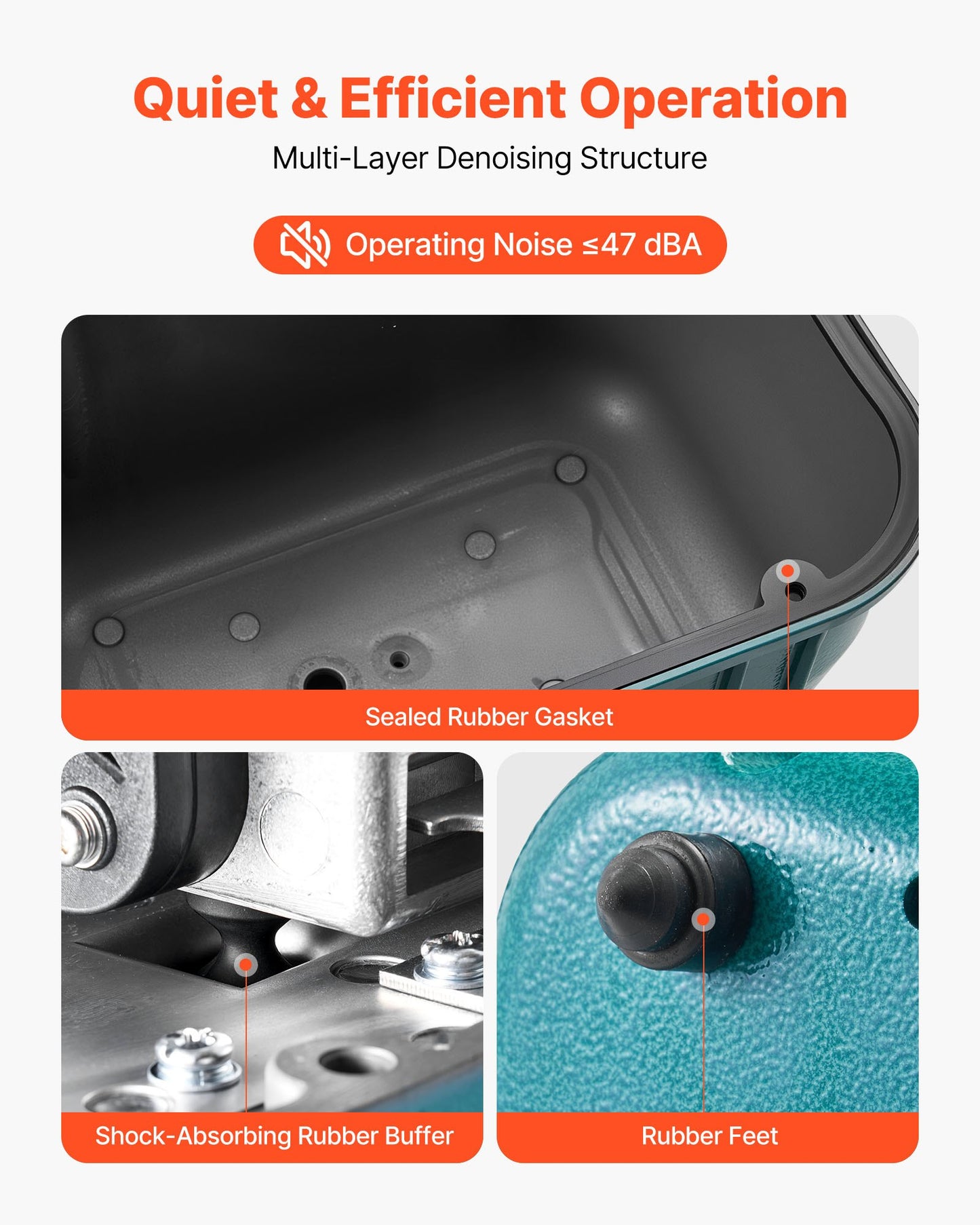 Linear Air Pump, 2219.04 GPH Air Flow, Septic Aerator Pump, Aeration System for 11 ft Deep Ponds, Fit for Septic Tanks, Aquariums, Waste Treatment, Seafood Restaurants, Fish Farms, Hydroponics