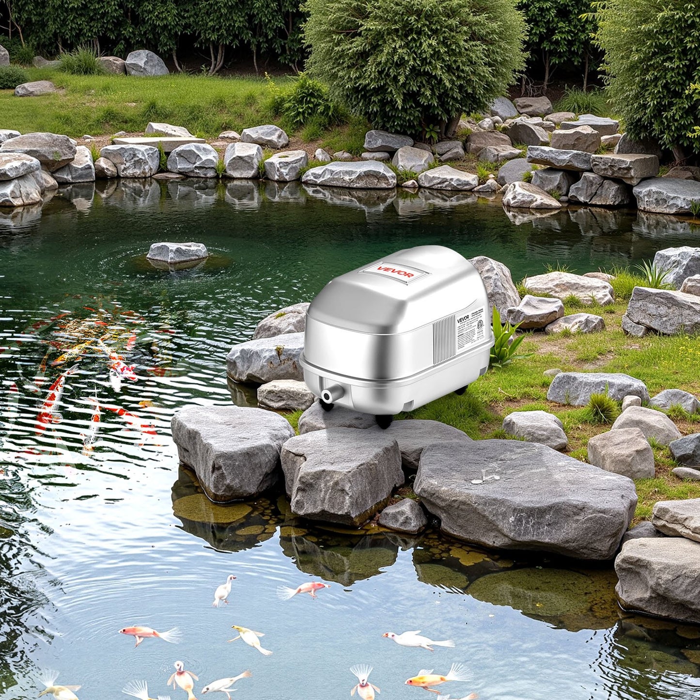 Linear Air Pump, 792.52 GPH Air Flow, Septic Aerator Pump, Aeration System for 8 ft Deep Ponds, Fit for Septic Tanks, Aquariums, Waste Treatment, Seafood Restaurants, Fish Farms, Hydroponics