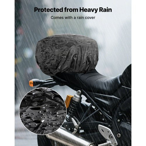 Motorcykel Baksätesväska, 22-34 L Expanderbar Motorcykel Baksätesväska med Vattentätt Regnskydd, Utomhussport Motorcykel Bagageförvaring Ryggsäck Handväska med Remmar, Ficka och Elastiskt Snöre, Svart |  EU