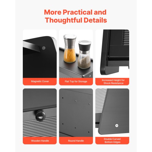 Bread Box for Kitchen Counter Large Capacity Bamboo Storage Container