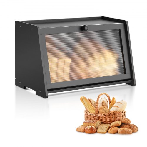 Bread Box for Kitchen Counter Large Capacity Bamboo Storage Container