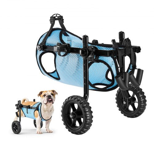 Dog Wheelchair for Back Legs, Adjustable 2 Wheels Pet Wheelchair, Lightweight Dog Cart with Shock-Absorbing Wheels, Mobility Support Wheel Chair for Disabled Injured Dogs up to 33lbs, Medium