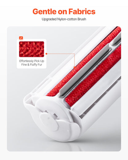 Pet Hair Remover Roller, Reusable Dual-sided Lint Roller Tool, Dog and Cat Efficient Hair Cleaning Remover, for Home, Furniture, Car, Couch, Carpet, Seat, Bedding, Floor, Sofa, White