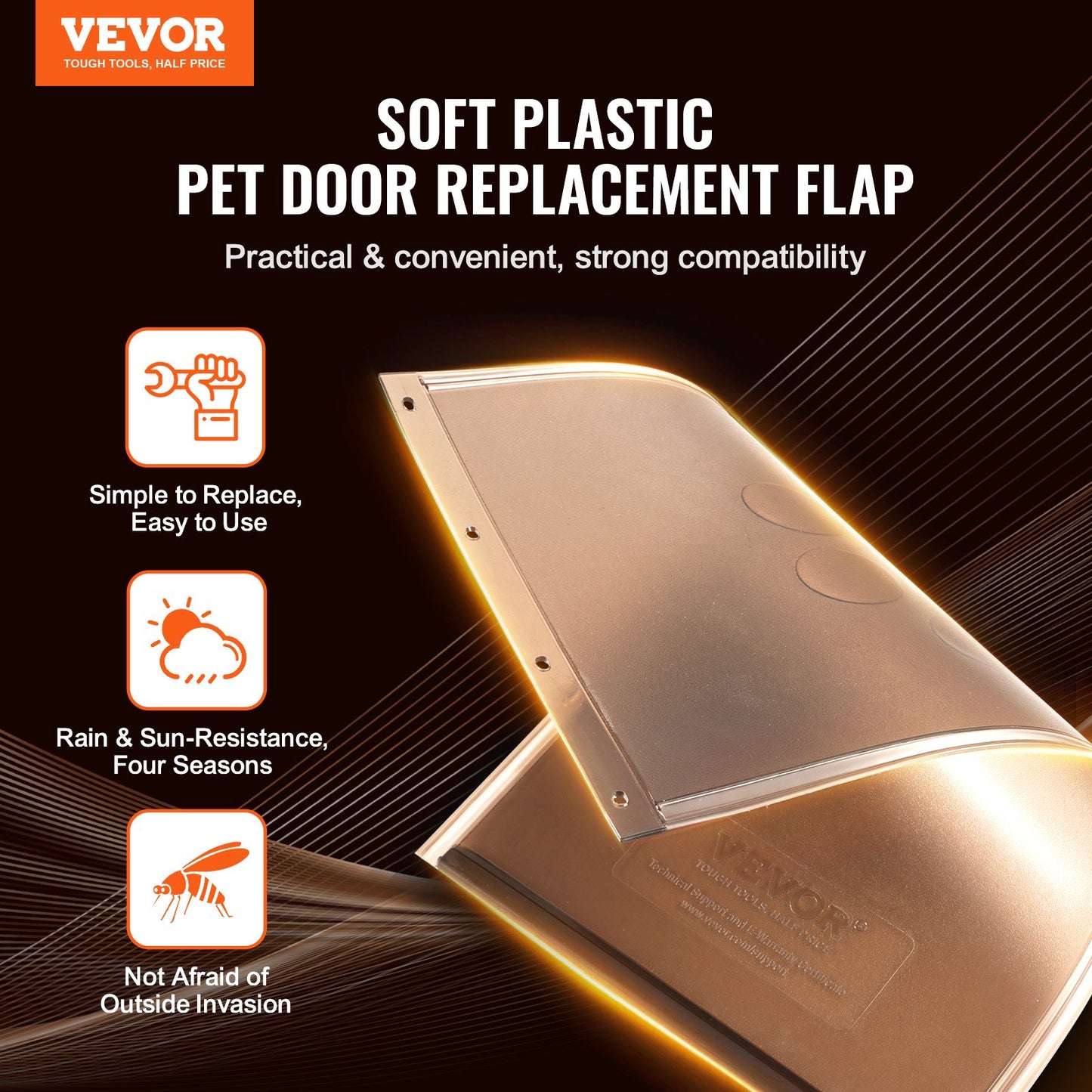 Replacement Pet Door 5.25" x 8.13" Compatible with Pet Doors