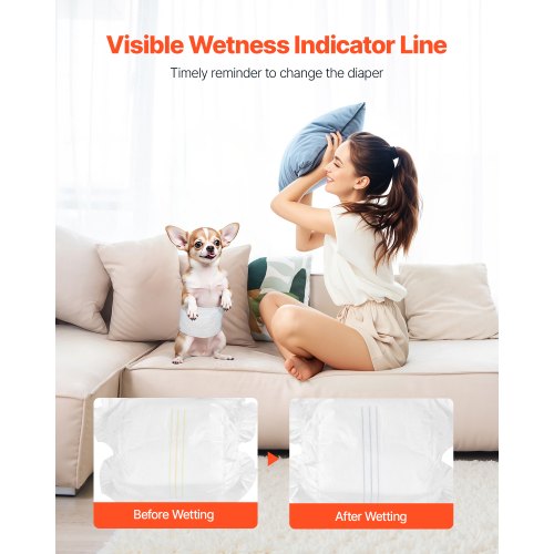 Disposable diapers for male dogs Super absorbent diapers for male dogs XS 144 pcs