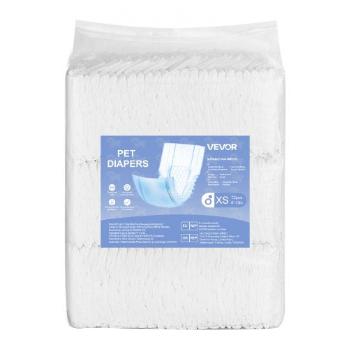 Disposable diapers for male dogs Super absorbent diapers for male dogs XS 144 pcs