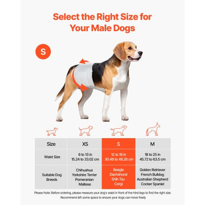 Disposable diapers for male dogs Super absorbent diapers for male dogs Size S 96