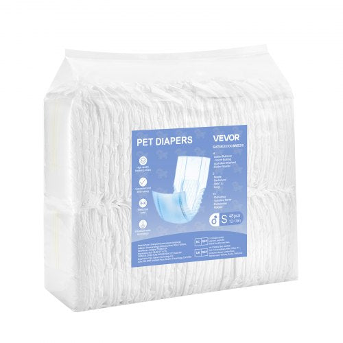 Disposable diapers for male dogs Super absorbent diapers for male dogs Size S 96
