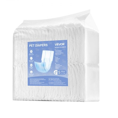 Disposable diapers for male dogs Super absorbent diapers for male dogs Size S 96