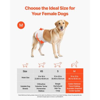 Disposable diapers for dogs Super absorbent diapers for female dogs M size 144 pcs