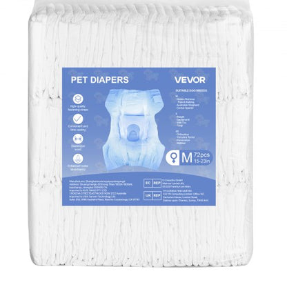 Disposable diapers for dogs Super absorbent diapers for female dogs M size 144 pcs