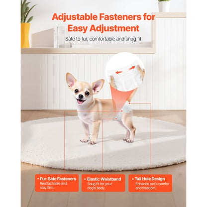 Disposable diapers for dogs Super absorbent diaper for female dogs XS Size 144 pcs