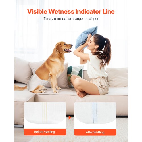 Disposable diapers for dogs Super absorbent diapers for female dogs M size 96 pcs