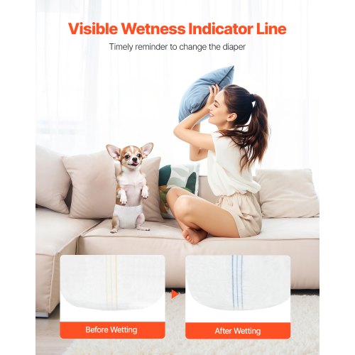 Einwegwindeln für Hunde Super saugfähige Windeln für Hündinnen XS Größe 96